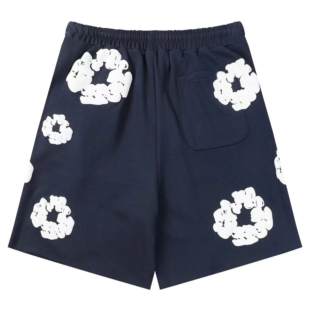 Denim Tears The Cotton Wreath Dark Blue Shorts