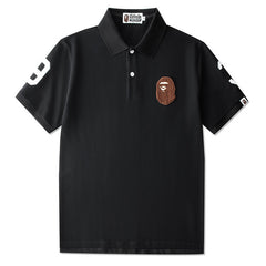BAPE Embroidery Ape Head Logo Polo T-Shirt
