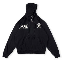 Hellstar HS Logo Zip Up Hoodie Black