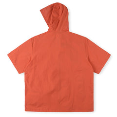 SAINT VANITY Embroidered Sporty Zipper Short-sleeved Jacket “Orange”