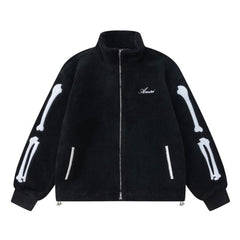 Amiri Men's Sherpa Bones Blouson Fleece Jacket