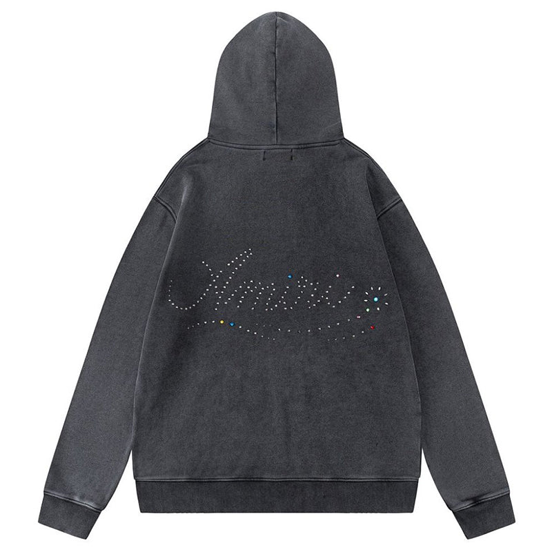 Amiri Men's Studded Cotton Hoodie