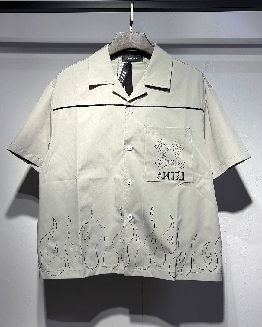AMIRI Short Nylon Suit Trendy Streetwear Shirt Sets