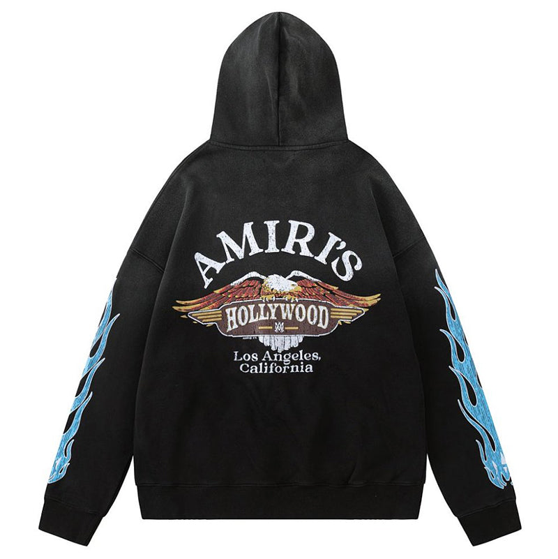 AMIRI MA flames zip hoodie