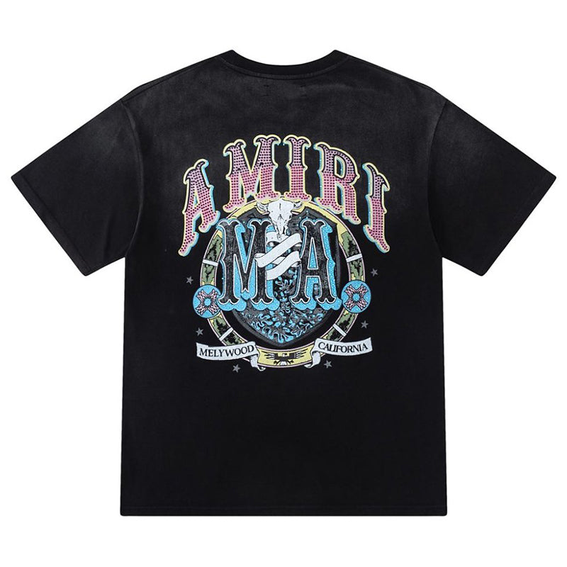 AMIRI crystal-embellished logo-print T-shirt