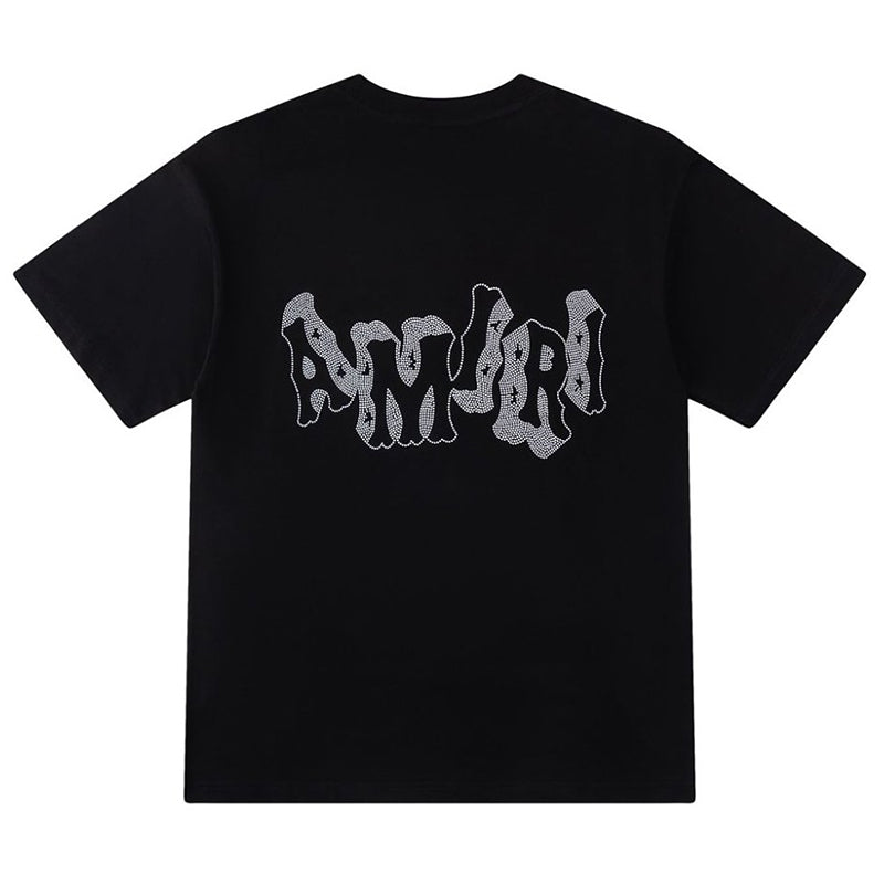 AMIRI crystal-embellished logo-print T-shirt