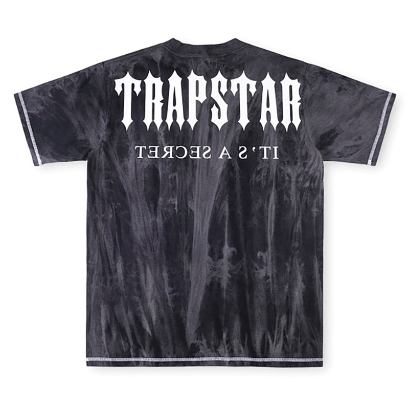 THAT'S A AWFUL LOT OF COUGH SYRUP Tie-dye print washed-distressed T-Shirt