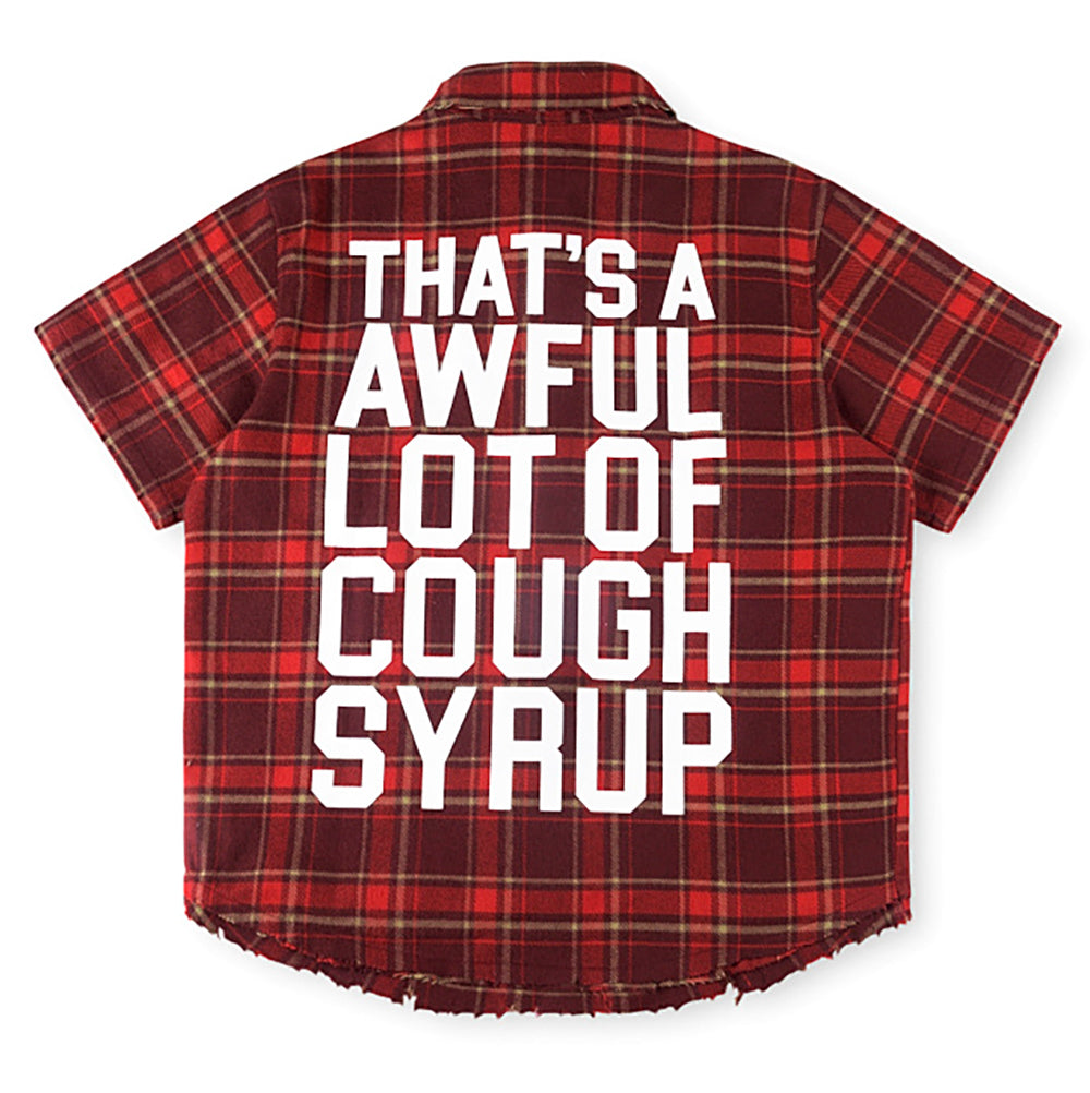 Cough Syrup Raw-edge plaid shirt
