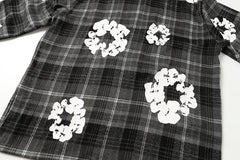 Denim Tears kapok Flower Pattern Long Sleeved Shirt