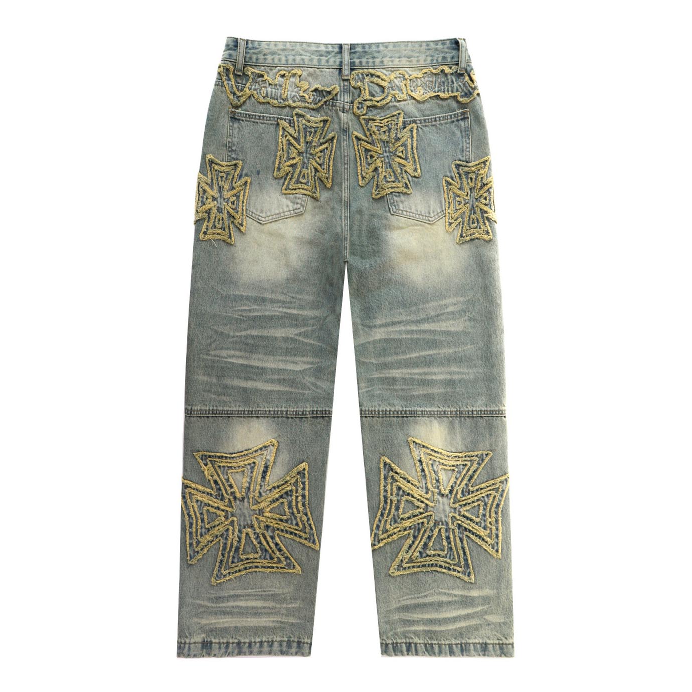 VALLEY Embroidered Letter Jeans #8261