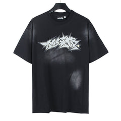 HELLSTAR Letter Pattern T-shirt