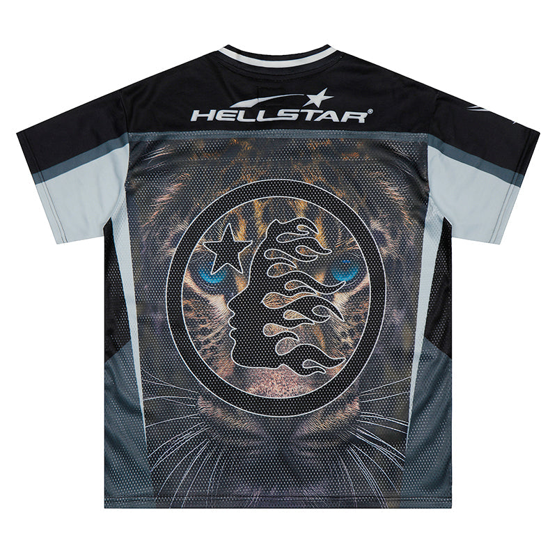 Hellstar Panther Print Mesh Jersey