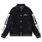 AMIRI bone embroidered baseball jacket