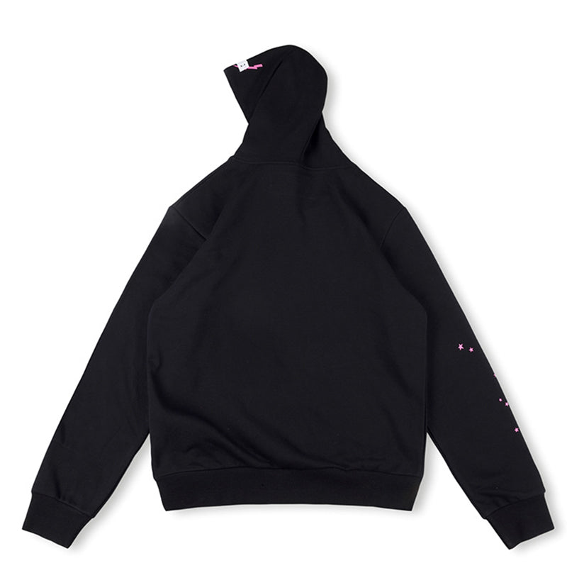 SP5DER 555 Web "Black/Pink" Hoodie