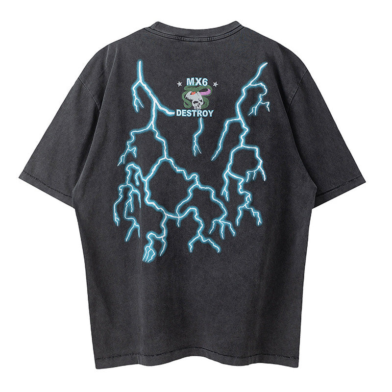 SAINT MICHAEL + TEFLON DISCO Distressed Printed Cotton-Jersey T-Shirt