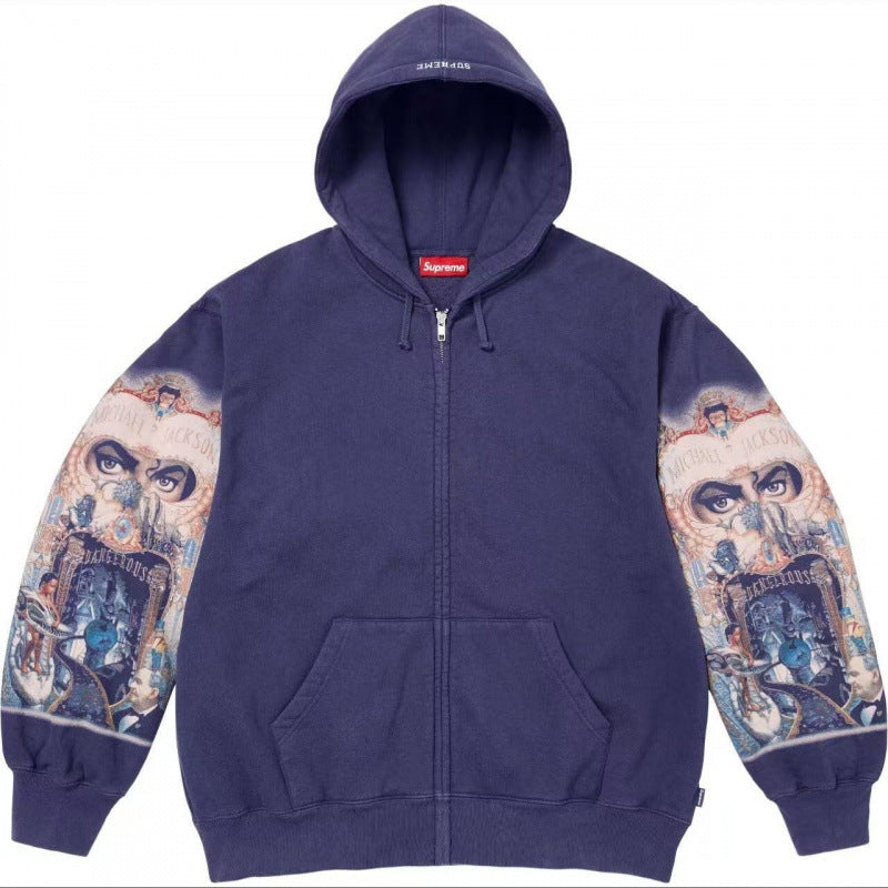 Supreme x Michael Jackson Dangerous Zip Up Hooded Sweatshirt