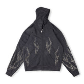 Hellstar Studded Flame Zip-Up Hoodie