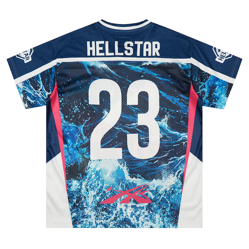 Hellstar Shark Print Mesh Jersey