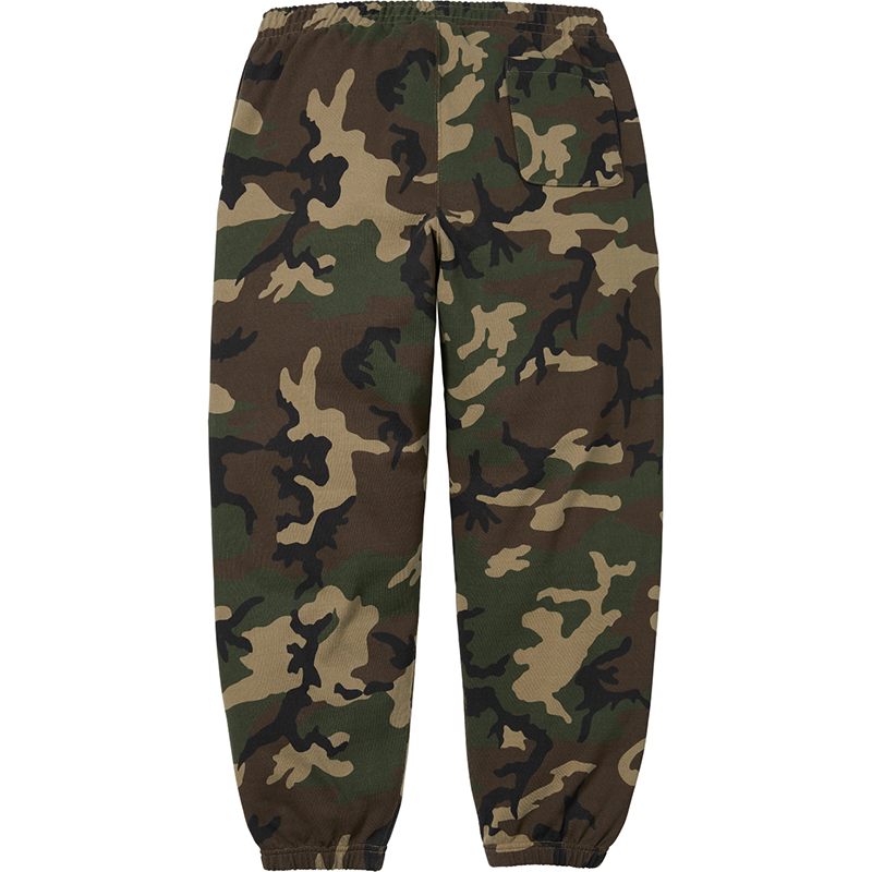 Supreme Satin Applique Sweatpant 'Woodland Camo'
