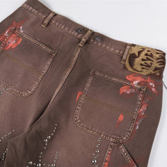 Hellstar Capsule 11 Studded Double Knee Carpenter Shorts