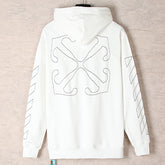 OFF WHITE Embroidered Arrow Pattern Hoodies