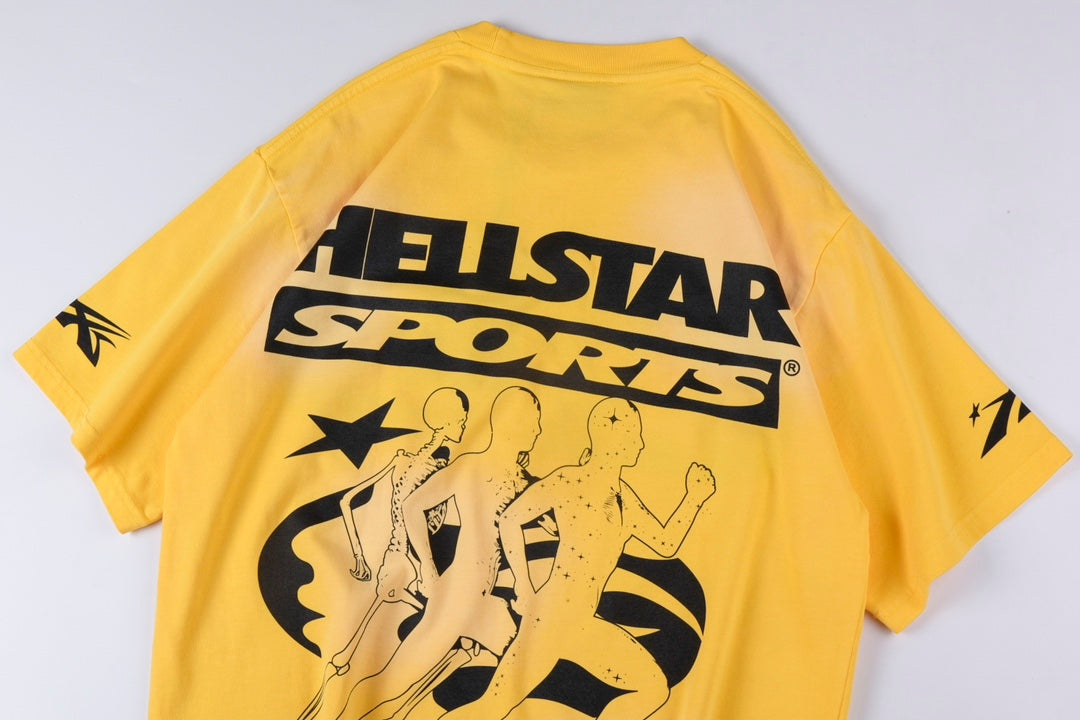 Hellstar No Guts No Glory Marathon Washed Cotton T-Shirt