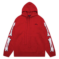 AMIRI Red Core Knitted Sweater Hoodie