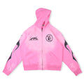 Hellstar HS Logo Zip Up Hoodie Pink