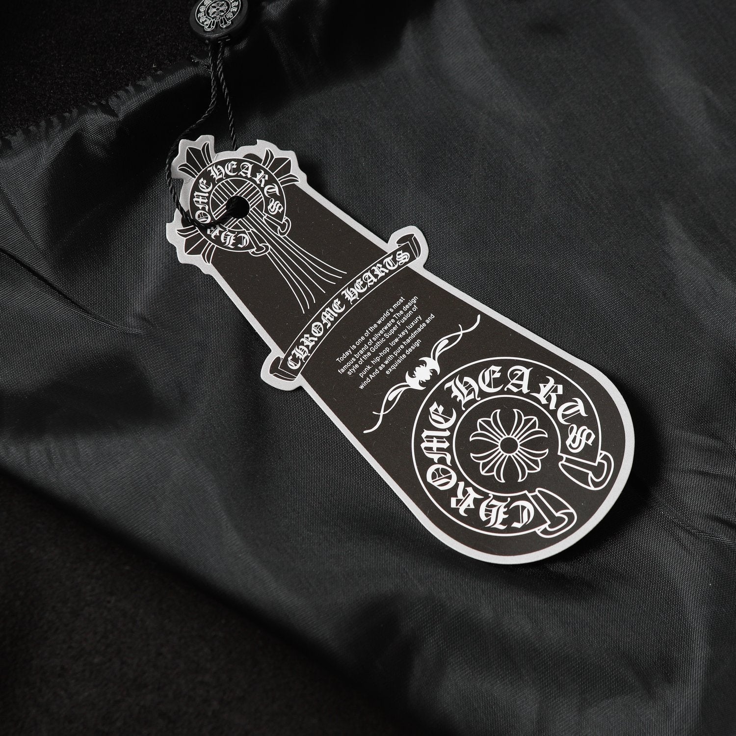 Chrome Hearts Classic Sanskrit Cross Embroidery Baseball Jacket