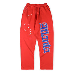 Sp5der Atlanta Open Leg Sweatpant Red