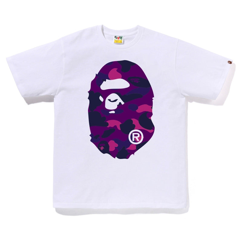 BAPE Color Camo Big Ape Head Tee purple