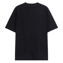LANVIN Letter Embroidery Logo T-Shirt Black