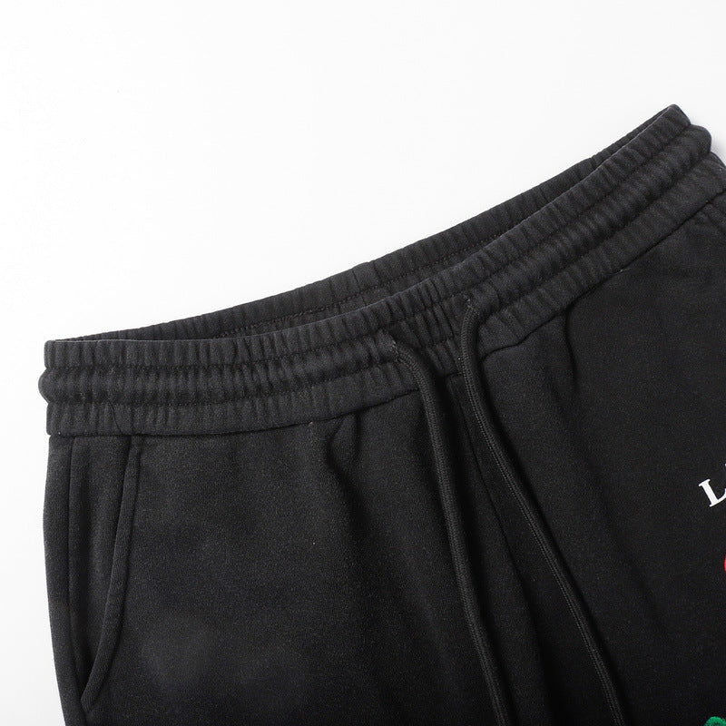 LANVIN Splash ink sports Shorts Black