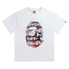 BAPE Stroke Camo By Bathing Big Ape Head T-Shirt