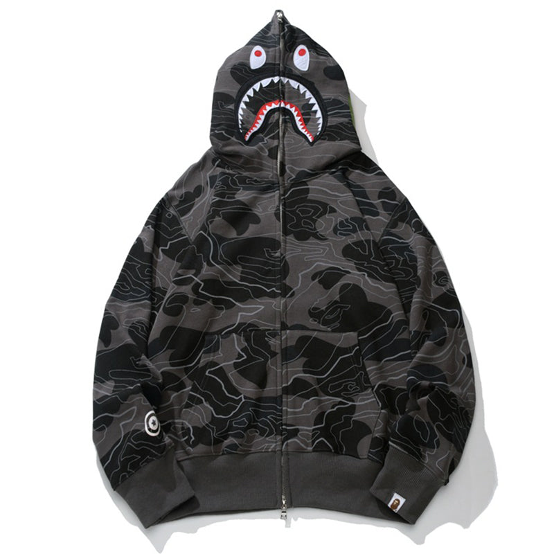 BAPE Color Camo Shark Hoodies