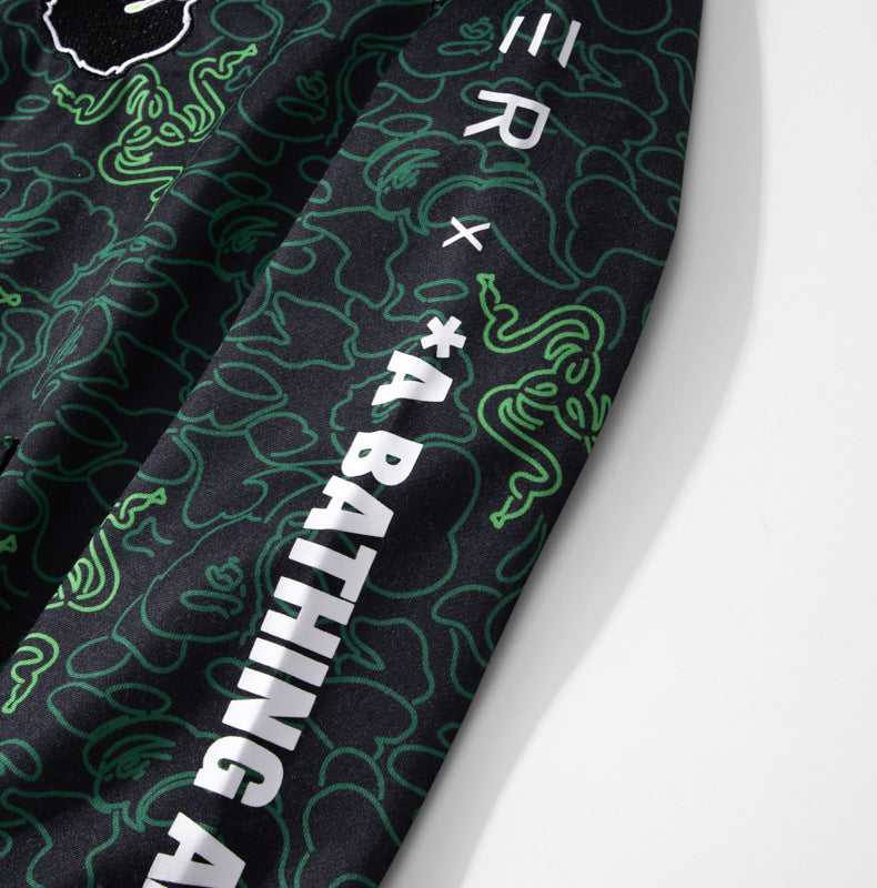 BAPE Green Shark Ape Head Hoodie