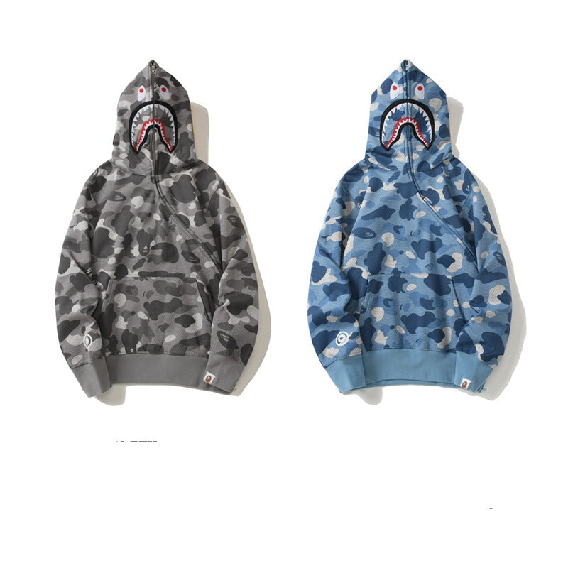 BAPE Color Camo diagonal side zipper Hoodie