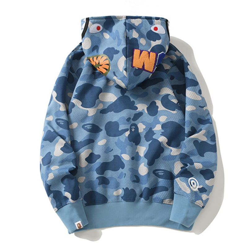 BAPE Color Camo diagonal side zipper Hoodie