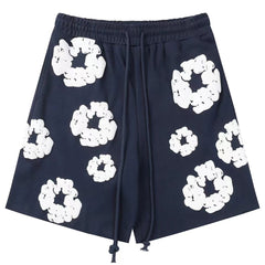 Denim Tears The Cotton Wreath Shorts Navy