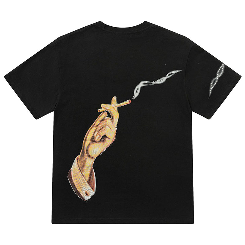 Amiri Smoke Embellished Crewneck T-Shirt