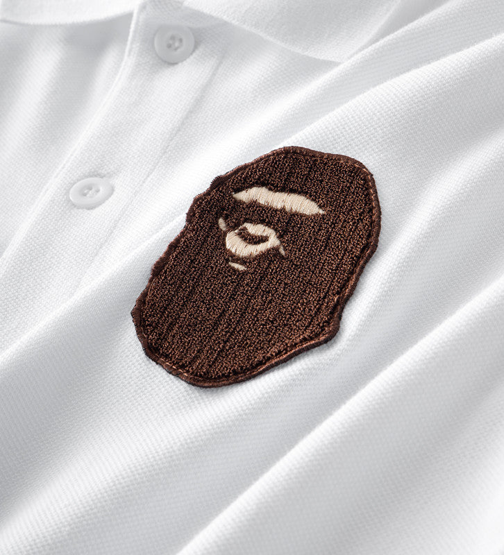 BAPE Embroidery Ape Head Logo Polo T-Shirt