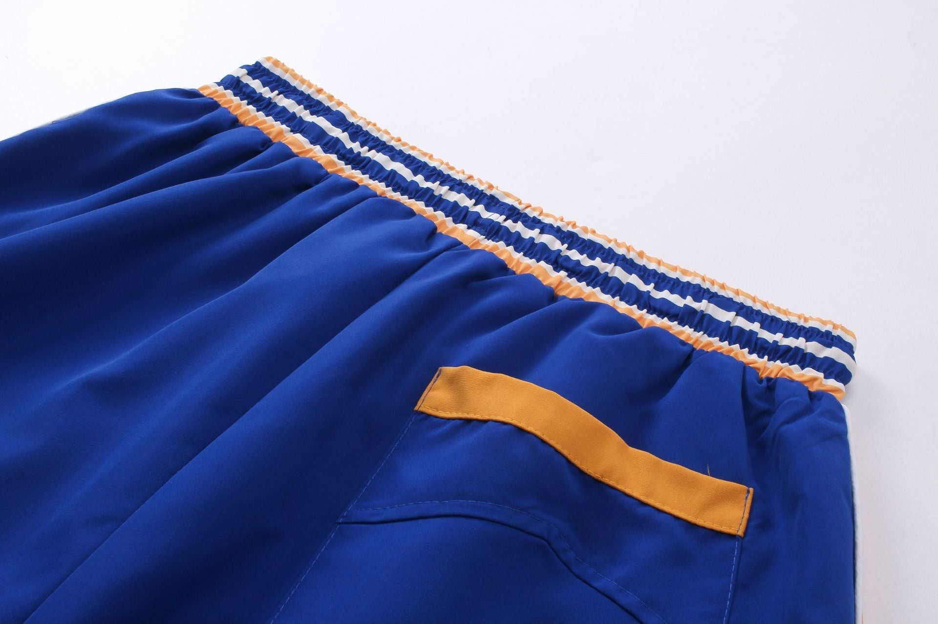 RHUDE Straight-Leg Panelled Logo-Embroidered Satin Drawstring Shorts