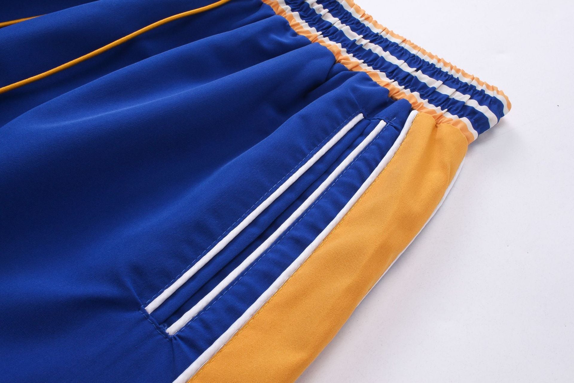 RHUDE Straight-Leg Panelled Logo-Embroidered Satin Drawstring Shorts