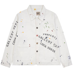 Gallery Dept. EP Paint-Splattered Logo-Print Cotton-Ripstop Jacket