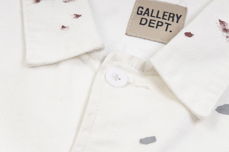 Gallery Dept. EP Paint-Splattered Logo-Print Cotton-Ripstop Jacket