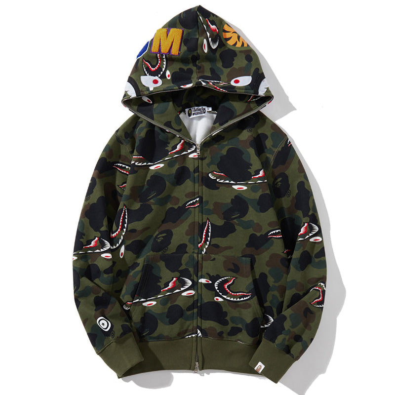 BAPE Shark 1st Camo Shark Zip Hoodie