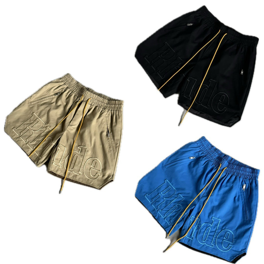 RHUDE logo-print drawstring swim Shorts