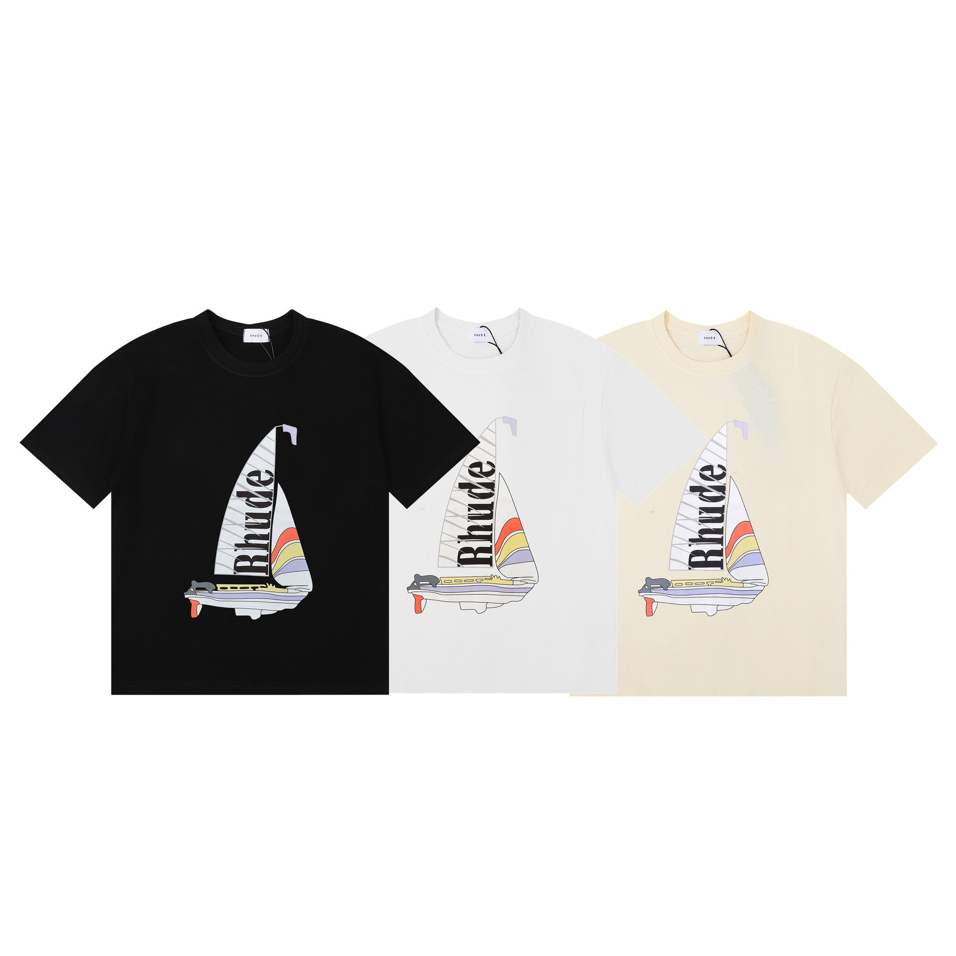 RHUDE Catamaran Champion Cotton T-Shrit