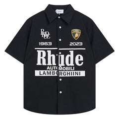 RHUDE UNO BUTTON DOWN SHIRT