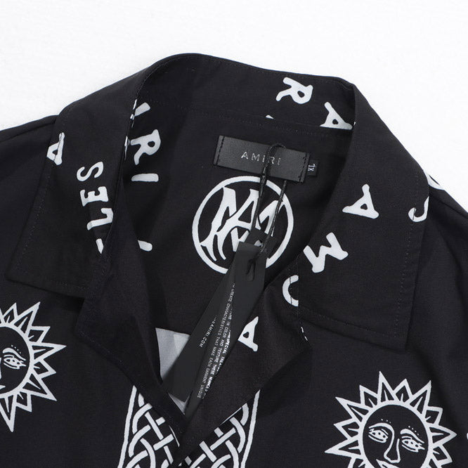 AMIRI Ouija Board Bowling Shirt In Black